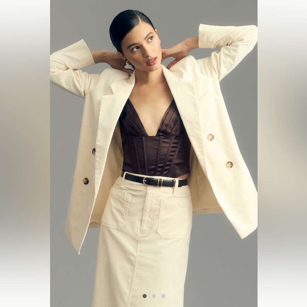 New with tags Anthropology cream corduroy blazer
